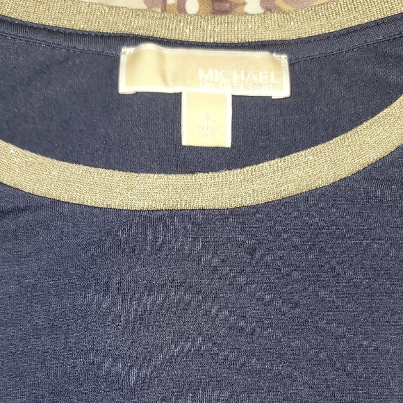 Michael Kors Navy Dress with Cream Accent Sz: XL - Picture 7 of 8